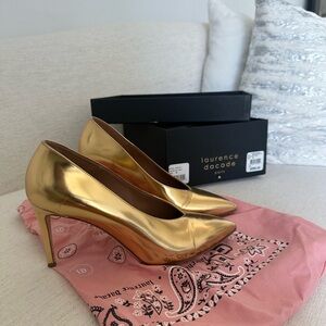 Laurence Dacade gold pumps heels